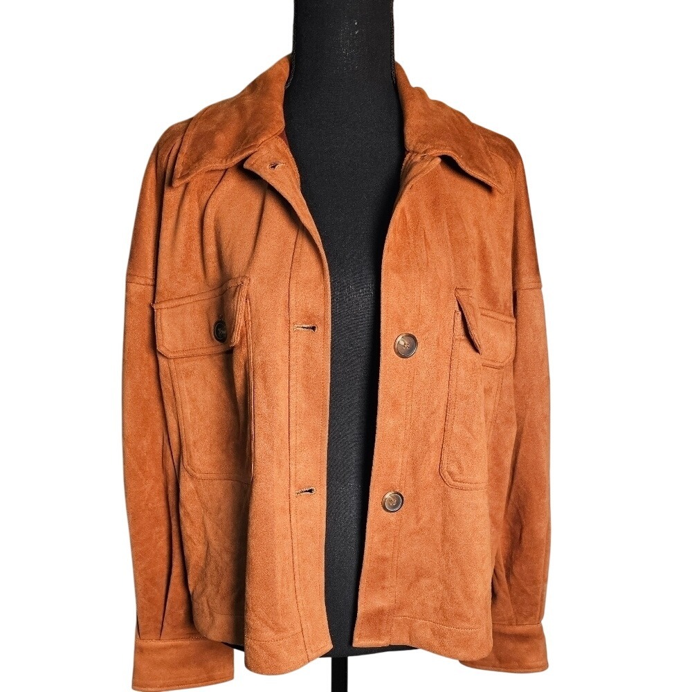 SOFT feeling Bagatelle Jacket Rust Color Button Up Size L